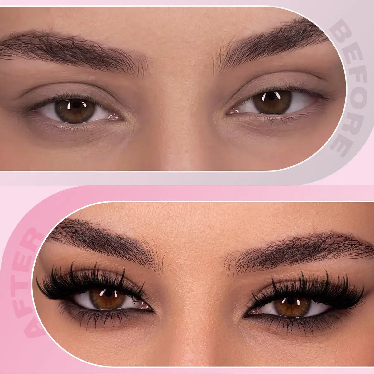 Kiromiro 20mm 3D Fluffy Cat-Eye False Eyelashes - Dramatic Spiky Lashes, 7 Pairs