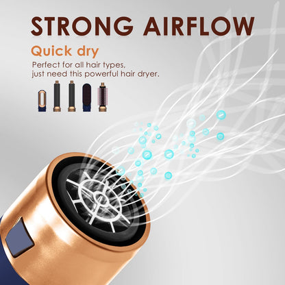 5-in-1 High-Speed Hair Dryer Brush - Negative Ion Hot Air Styler