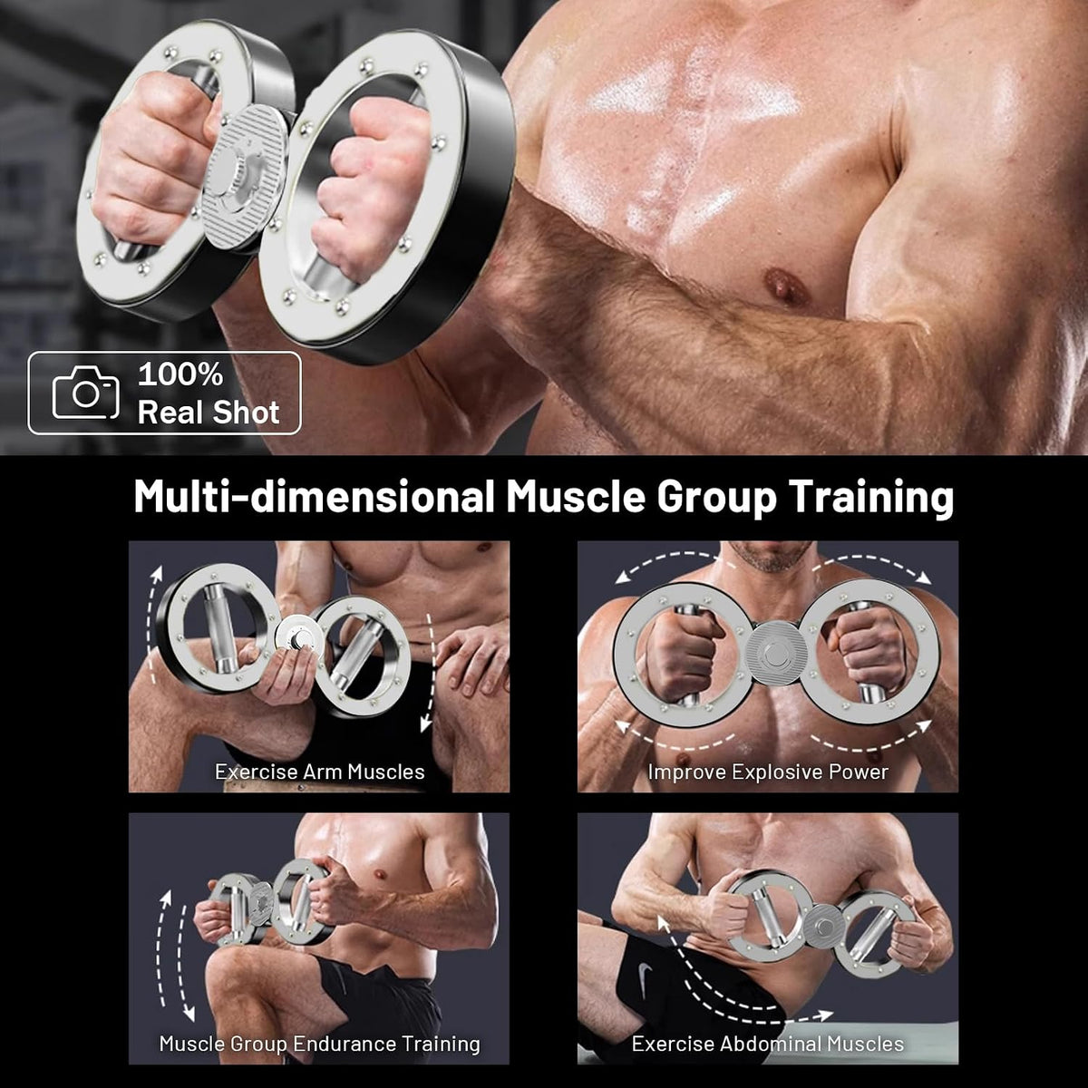 Adjustable Resistance Arm Trainer - Arm, Shoulder & Chest Strength Equipment