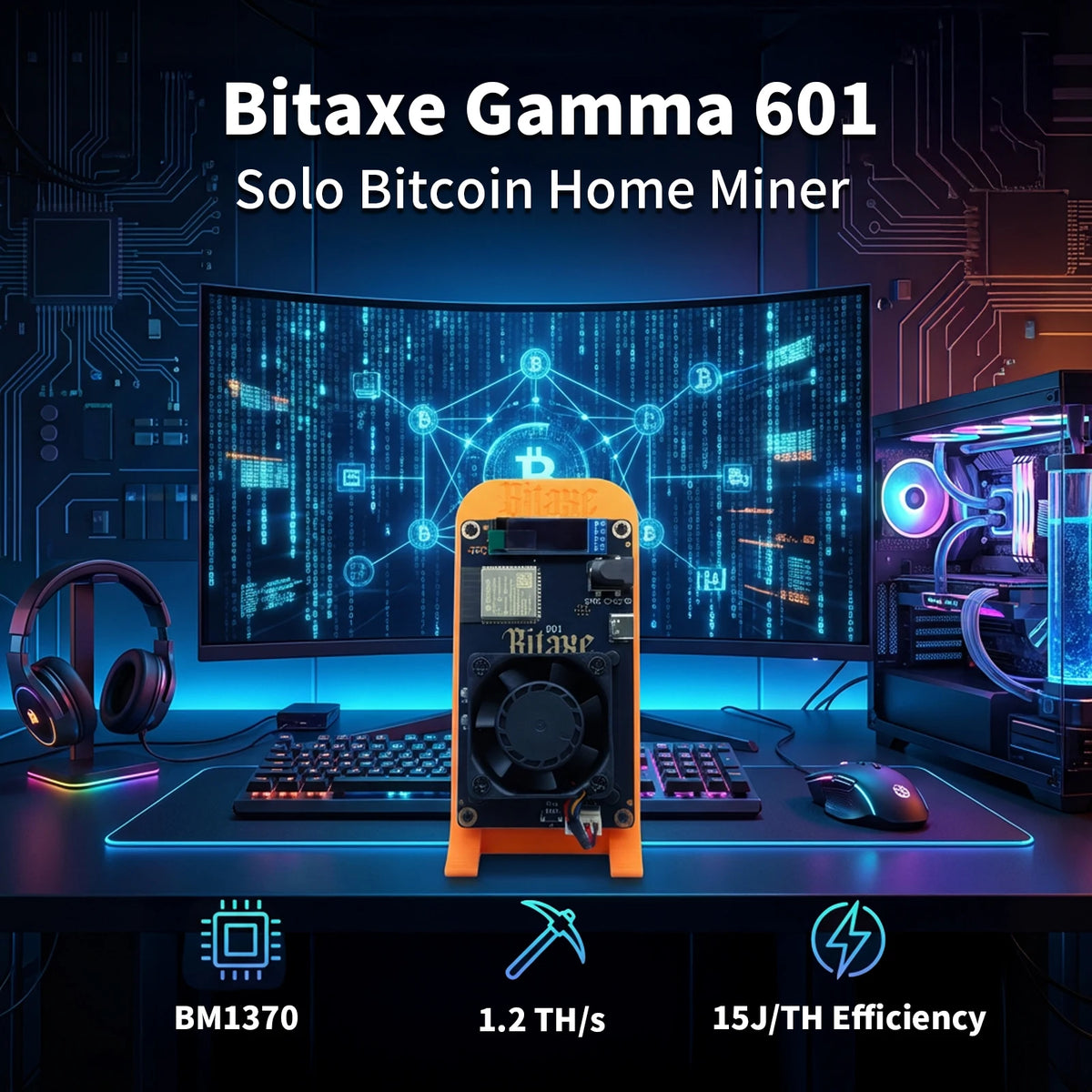 Unleash Your Mining Potential with the STARMINER Smart 2026 Gamma 601 Solo Miner – 1.36 Th/s, 18W Efficiency, and Advanced BM1370 ASIC Chip for Bitcoin Success!