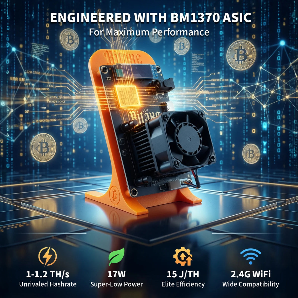 Unleash Your Mining Potential with the STARMINER Smart 2026 Gamma 601 Solo Miner – 1.36 Th/s, 18W Efficiency, and Advanced BM1370 ASIC Chip for Bitcoin Success!